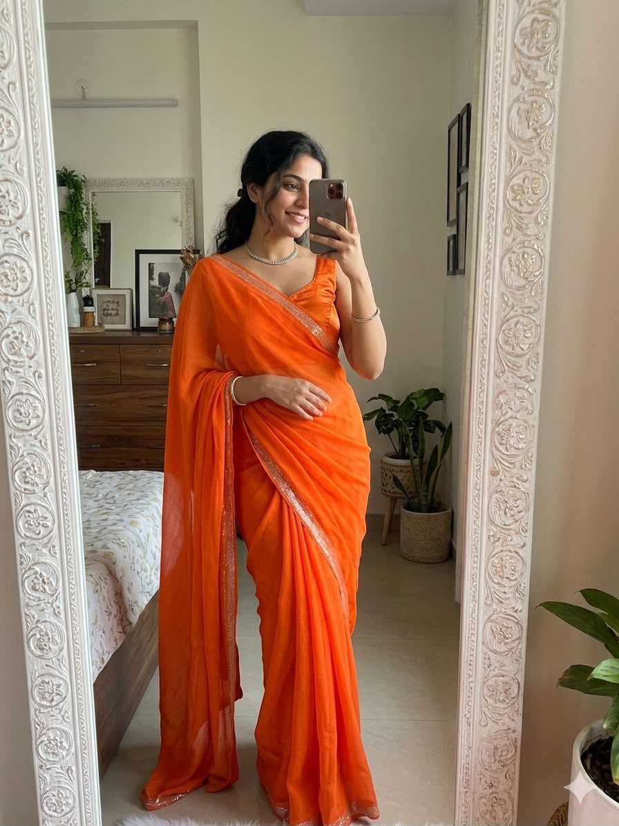 YNF Wholesale Georgette Fancy Sarees  | Surat Manufacturer