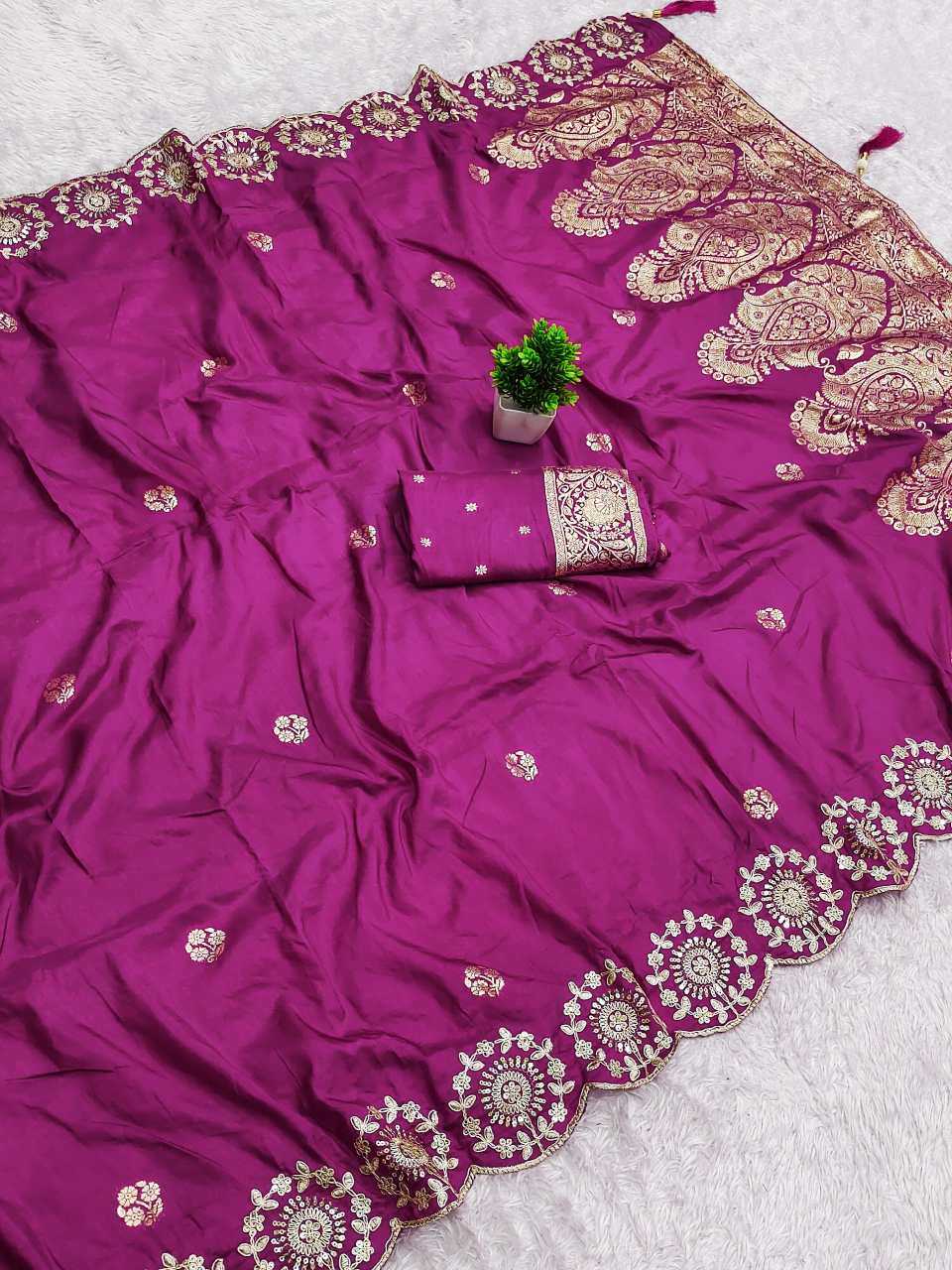 YNF Wholesale Satin Crape Satin Sarees  | Surat Manufacturer