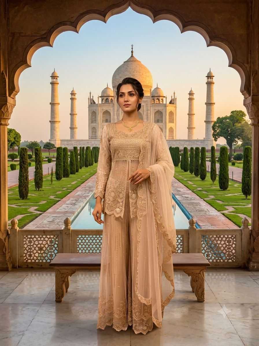 YNF Wholesale Butterfly Net Embroidery Suits  | Surat Manufacturer