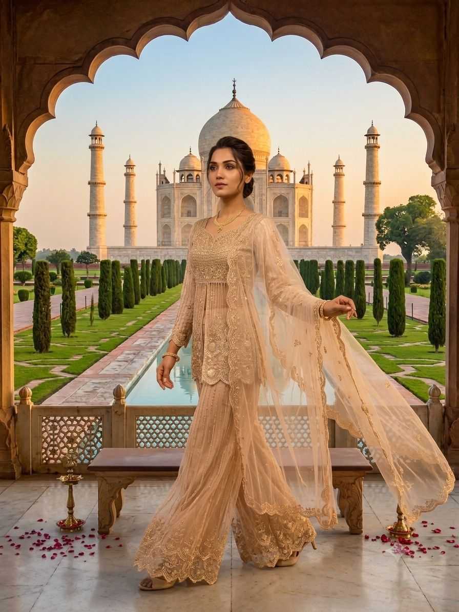 YNF Wholesale Butterfly Net Embroidery Suits  | Surat Manufacturer