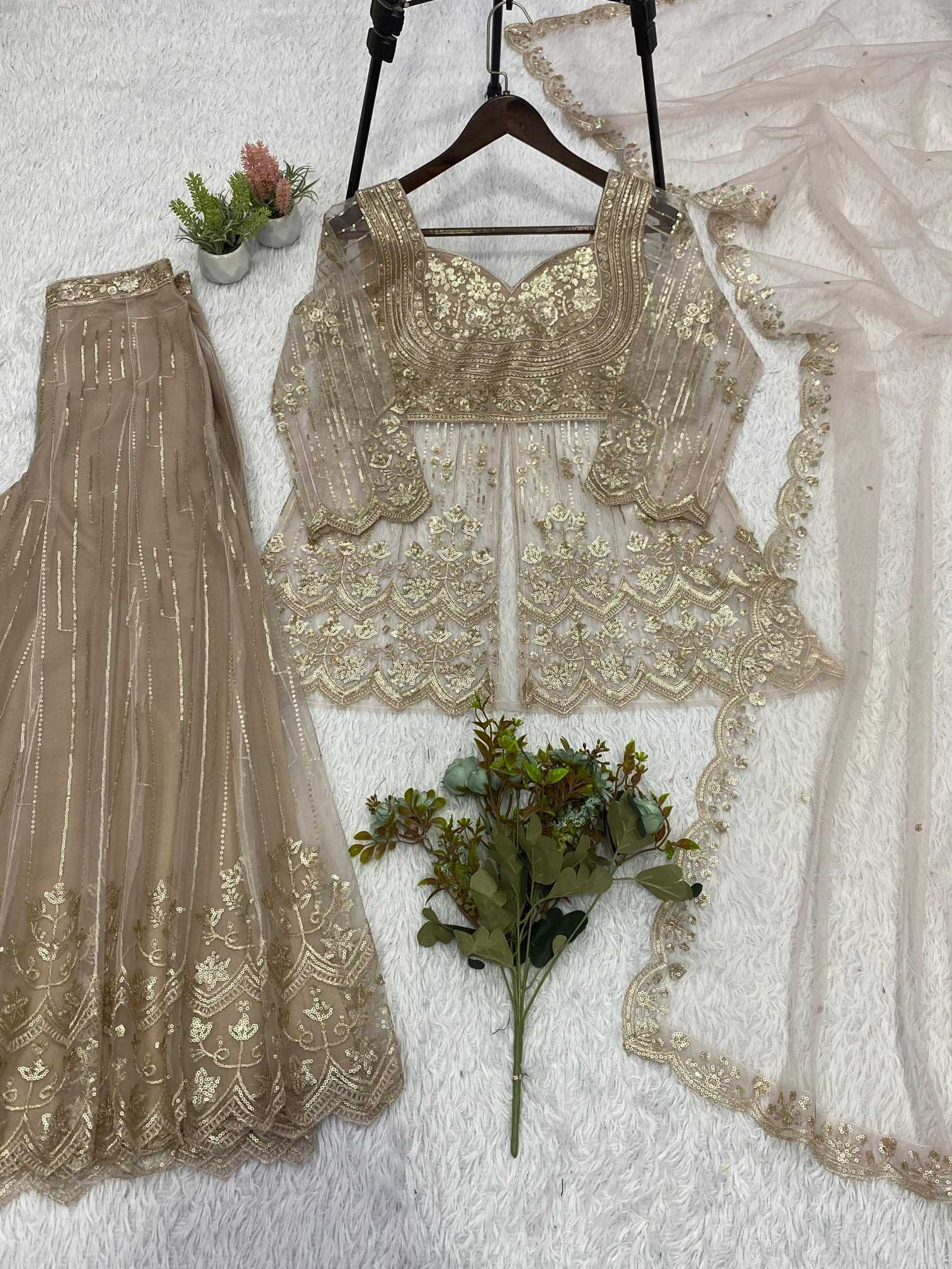 YNF Wholesale Butterfly Net Embroidery Suits  | Surat Manufacturer