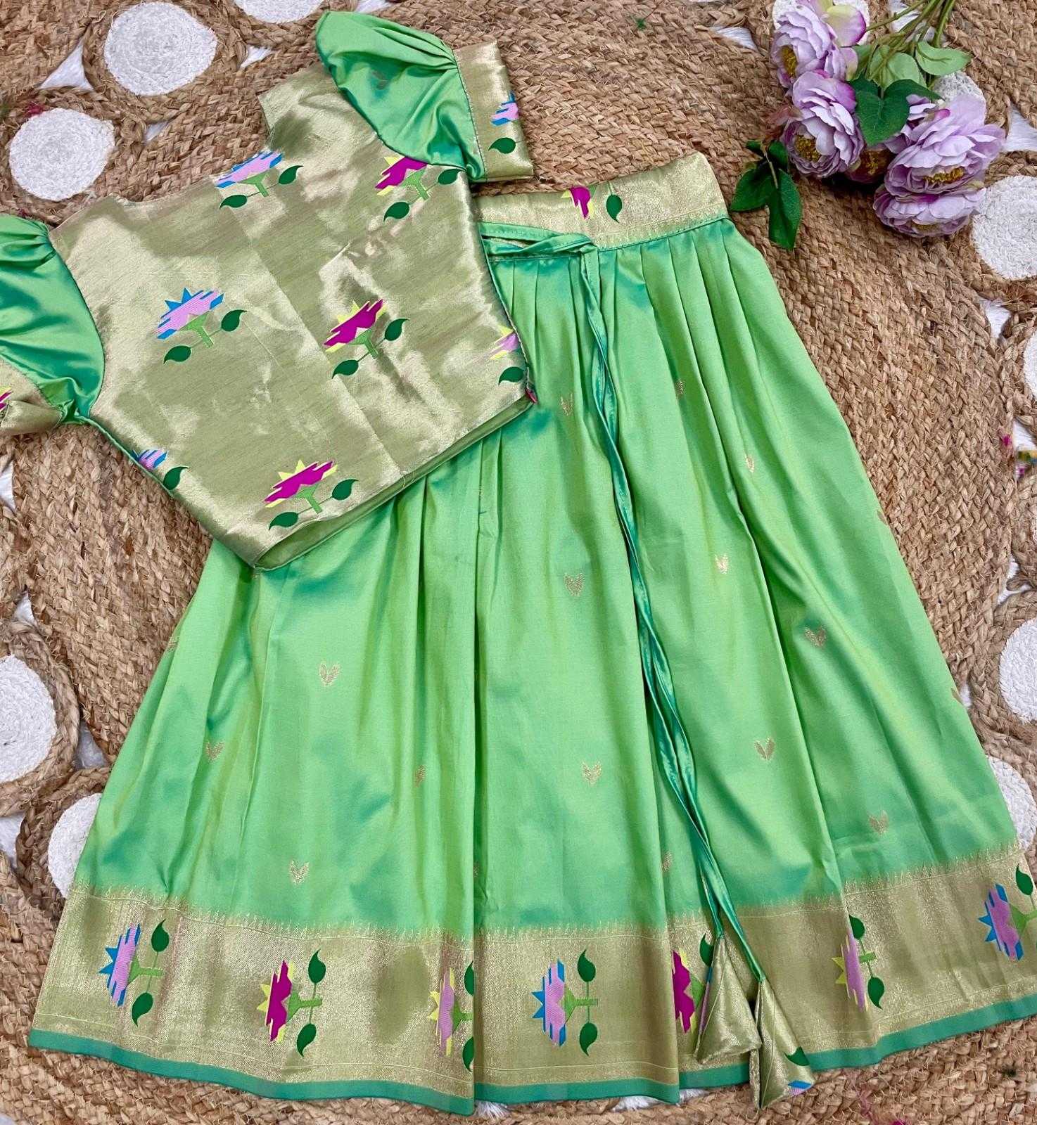YNF Wholesale Paithani Silk Kids Lehenga  | Surat Manufacturer
