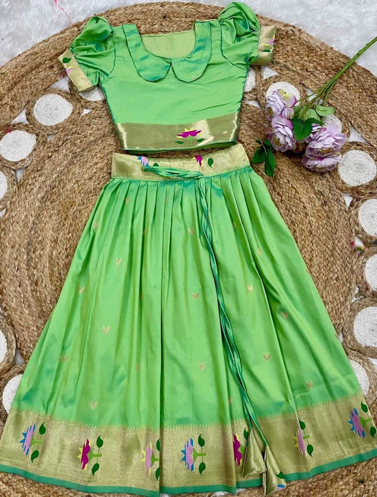 YNF Wholesale Paithani Silk Kids Lehenga  | Surat Manufacturer