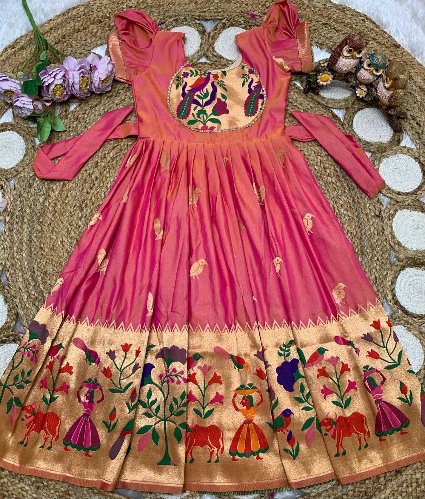 YNF Wholesale Soft Silk Kids Gown  | Surat Manufacturer