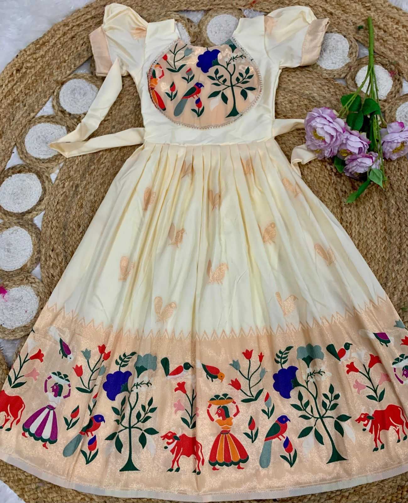 YNF Wholesale Soft Silk Kids Gown  | Surat Manufacturer