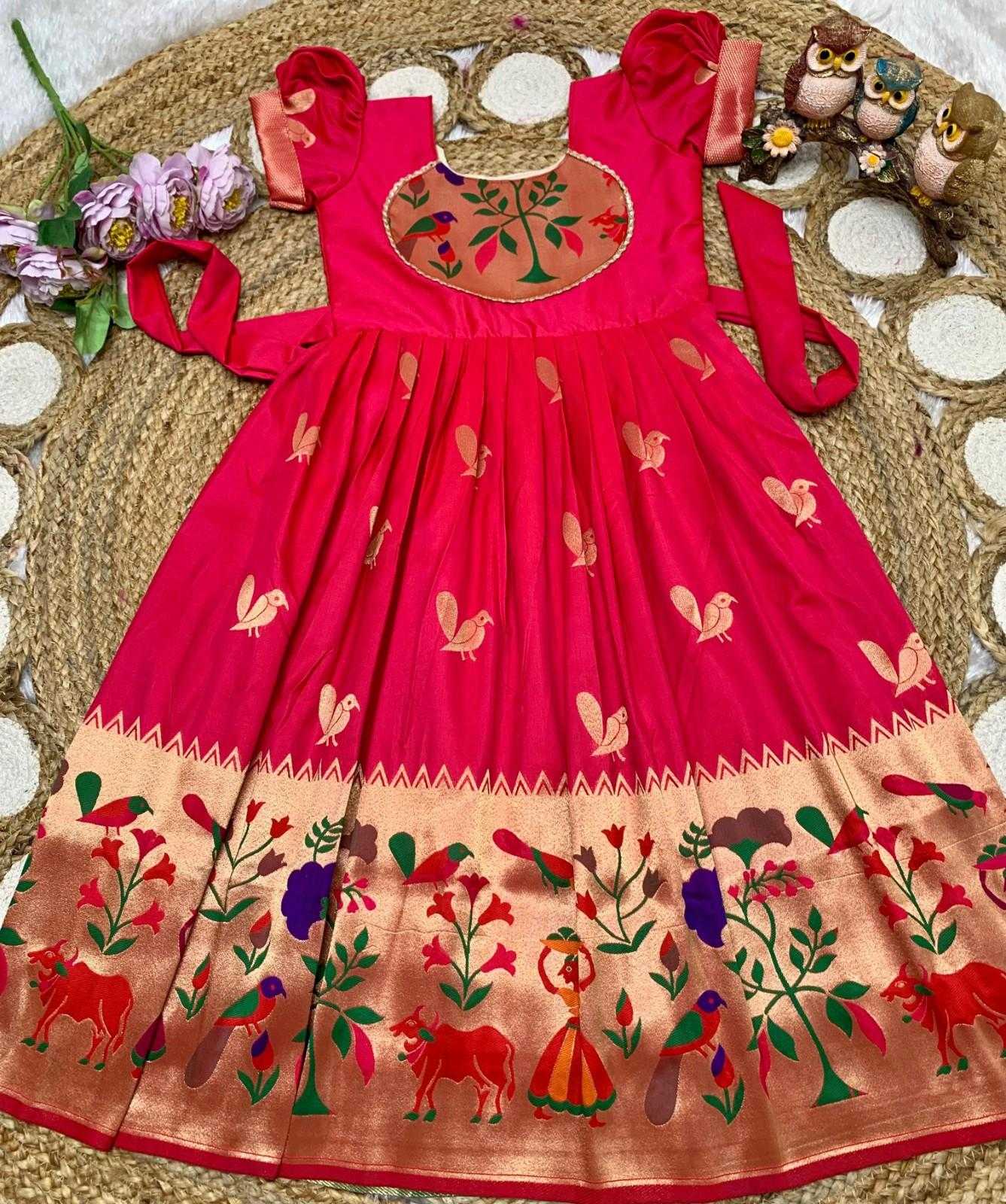 YNF Wholesale Soft Silk Kids Gown  | Surat Manufacturer