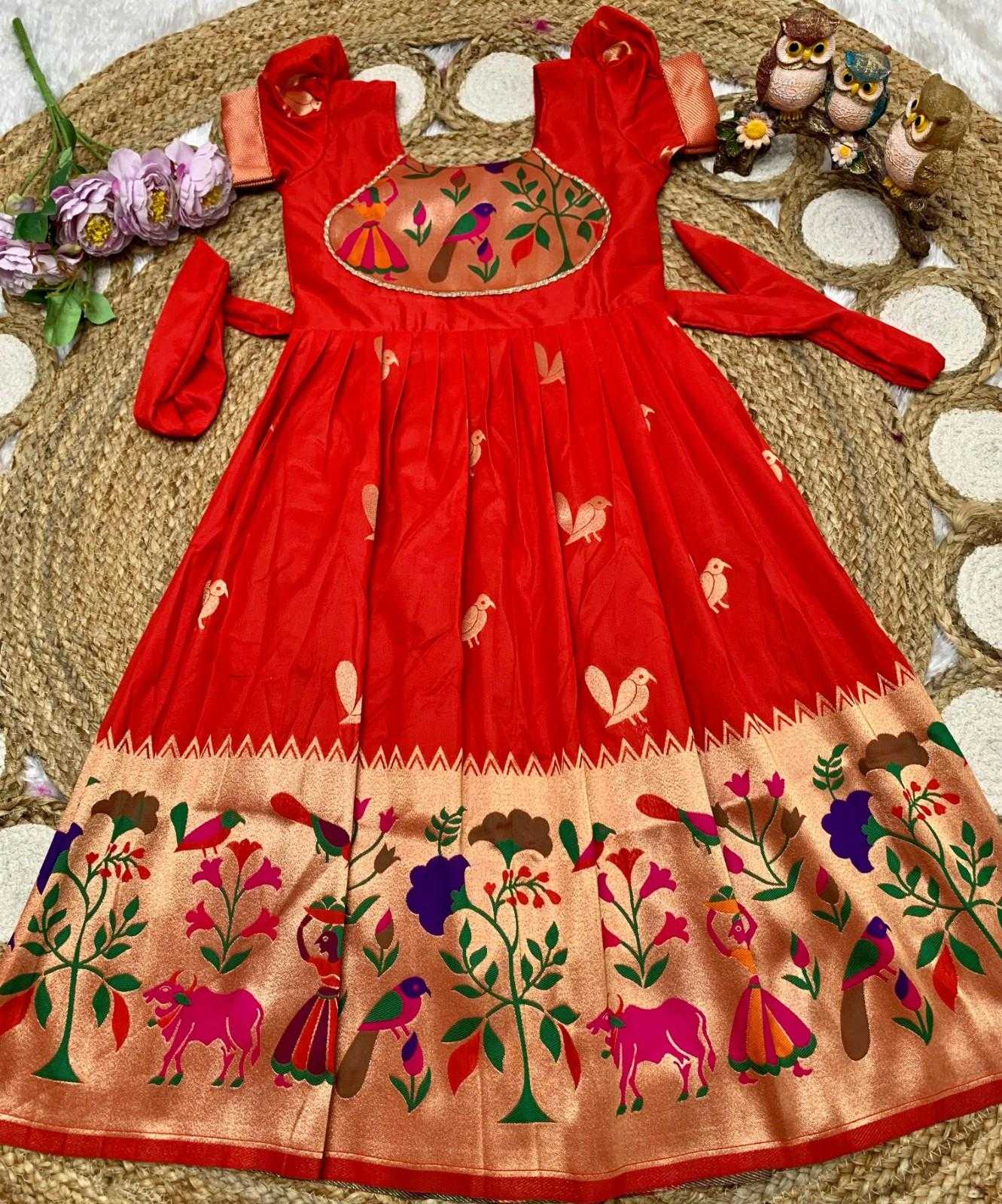 YNF Wholesale Soft Silk Kids Gown  | Surat Manufacturer