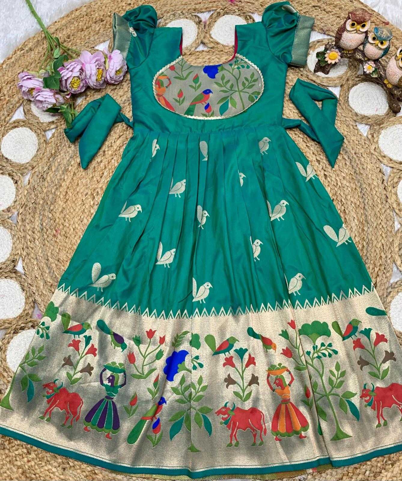 YNF Wholesale Soft Silk Kids Gown  | Surat Manufacturer