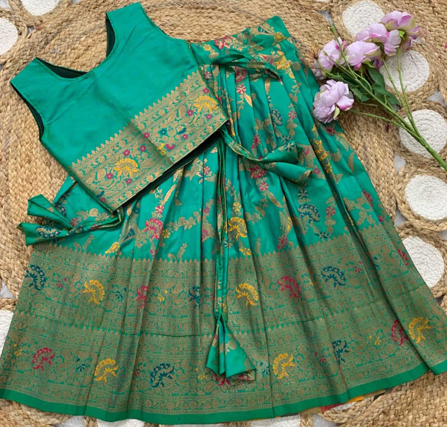 YNF Wholesale Paithani Silk Kids Lehenga  | Surat Manufacturer