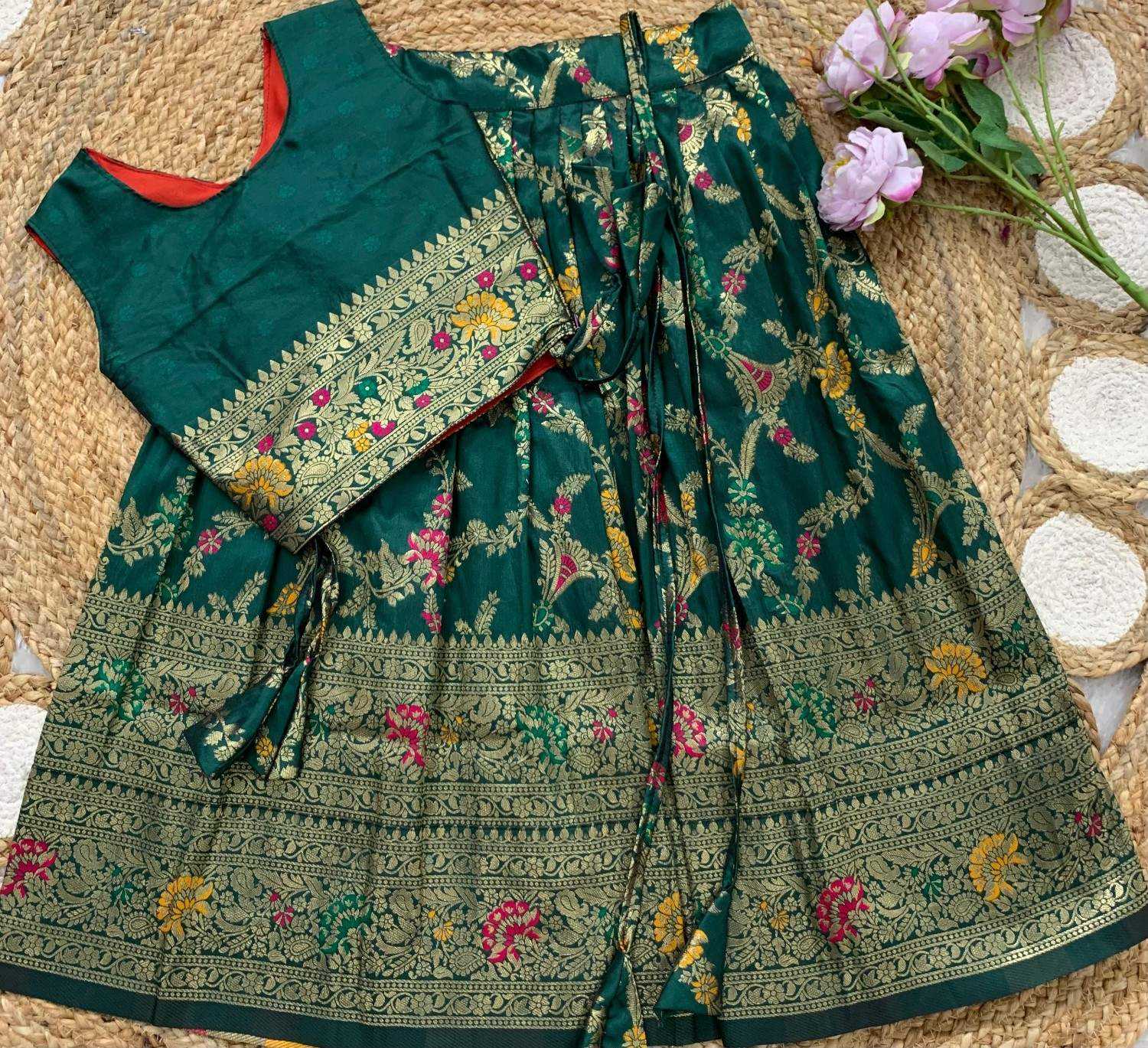 YNF Wholesale Paithani Silk Kids Lehenga  | Surat Manufacturer