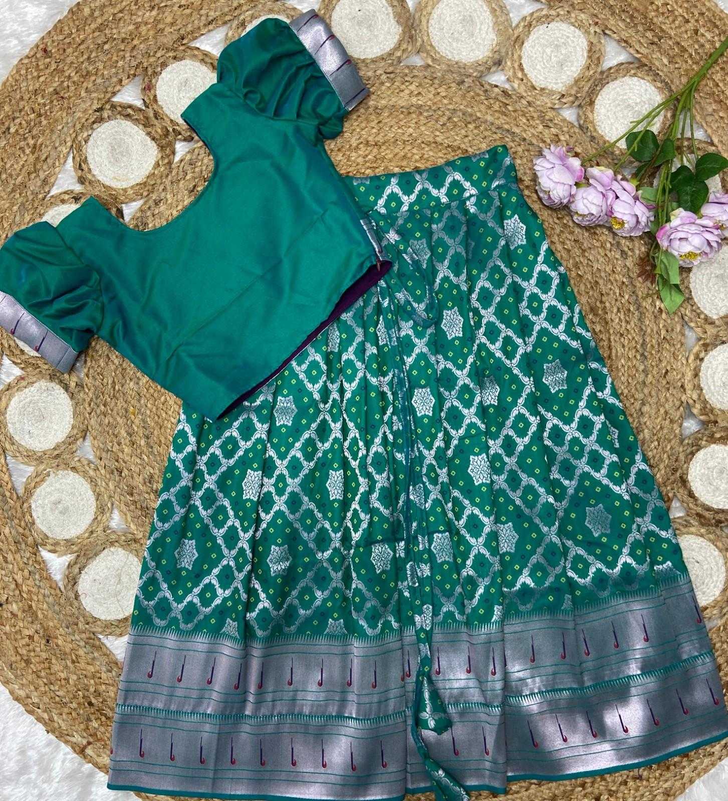 YNF Wholesale Paithani Silk Kids Lehenga  | Surat Manufacturer