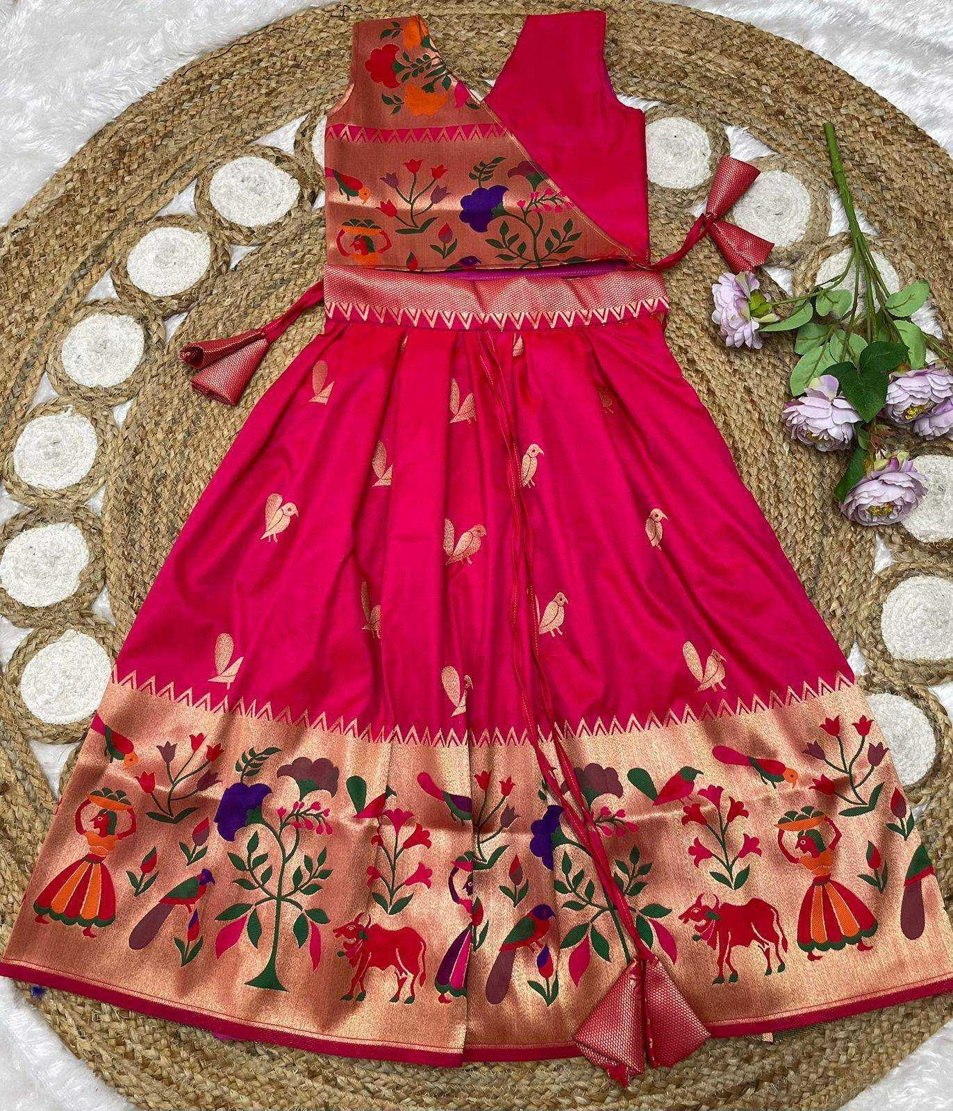 YNF Wholesale Paithani Silk Kids Lehenga  | Surat Manufacturer