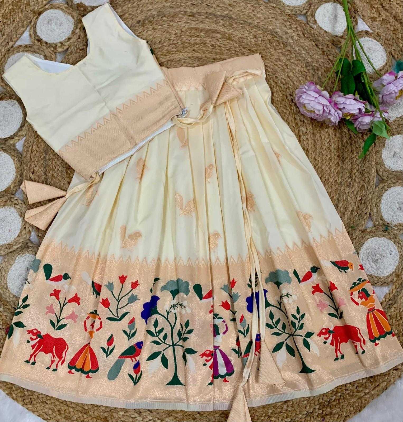 YNF Wholesale Paithani Silk Kids Lehenga  | Surat Manufacturer