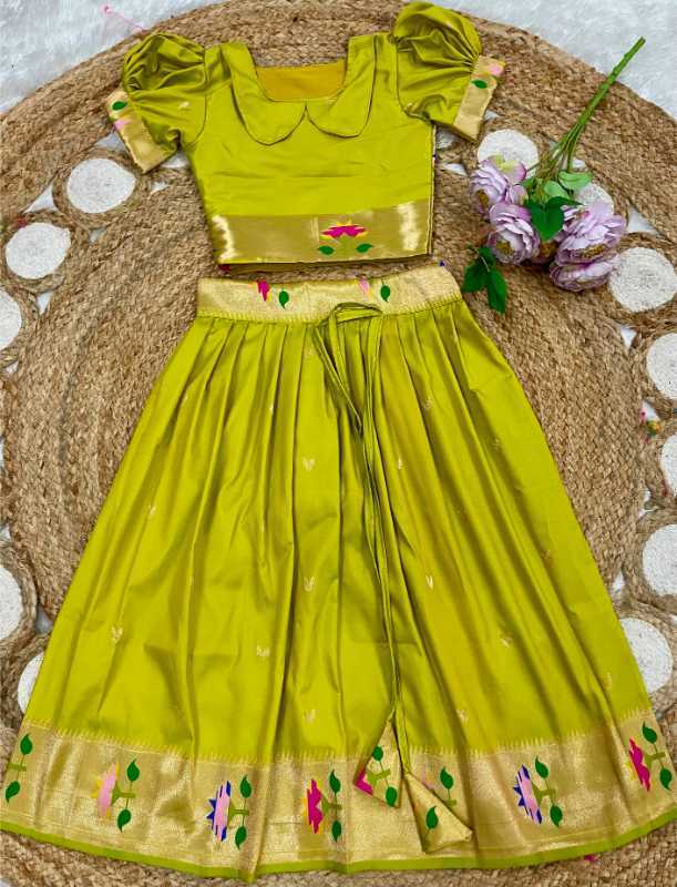 YNF Wholesale Paithani Silk Kids Lehenga  | Surat Manufacturer