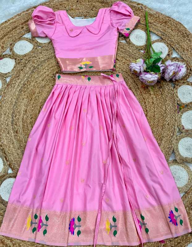 YNF Wholesale Paithani Silk Kids Lehenga  | Surat Manufacturer