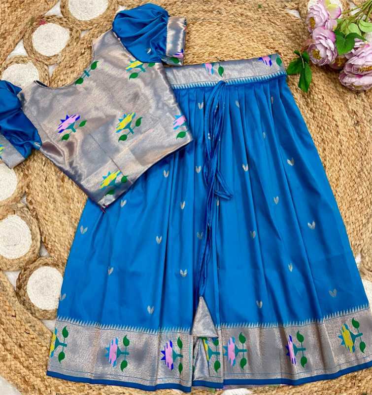 YNF Wholesale Paithani Silk Kids Lehenga  | Surat Manufacturer