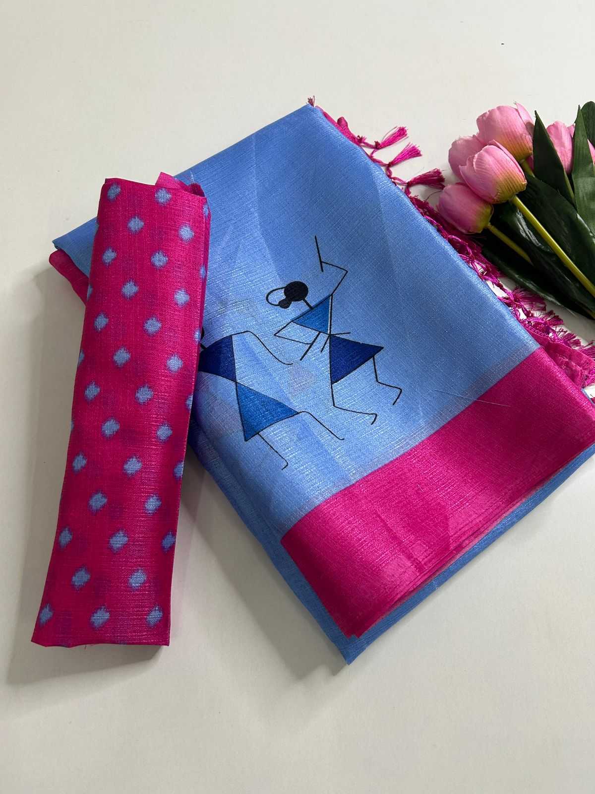 YNF Wholesale Khadi Cotton Printed Sarees KESH690 322 Varli | Surat Manufacturer