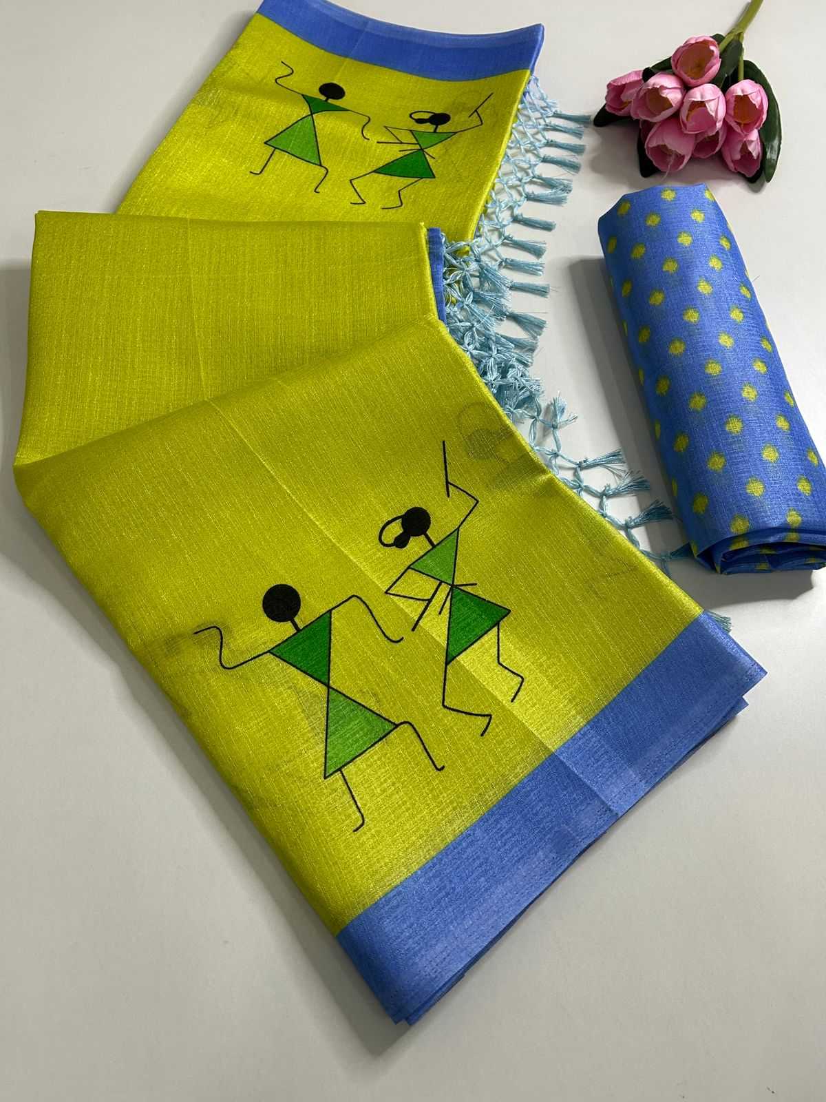 YNF Wholesale Khadi Cotton Printed Sarees KESH690 322 Varli | Surat Manufacturer
