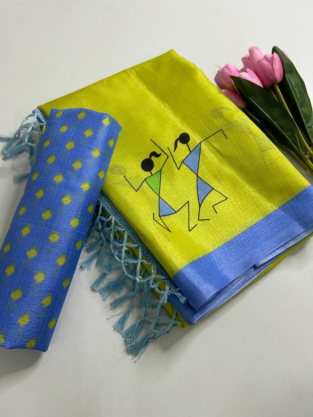 YNF Wholesale Khadi Cotton Printed Sarees KESH690 322 Varli | Surat Manufacturer