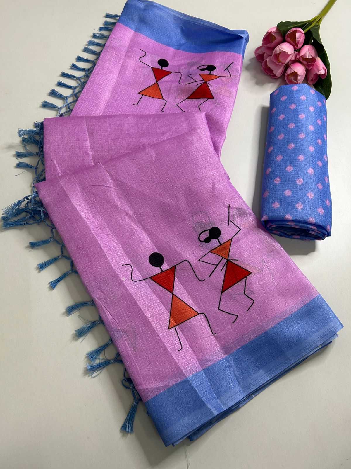 YNF Wholesale Khadi Cotton Printed Sarees KESH690 322 Varli | Surat Manufacturer
