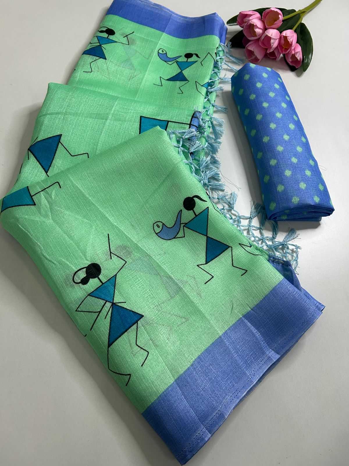 YNF Wholesale Khadi Cotton Printed Sarees KESH690 322 Varli | Surat Manufacturer