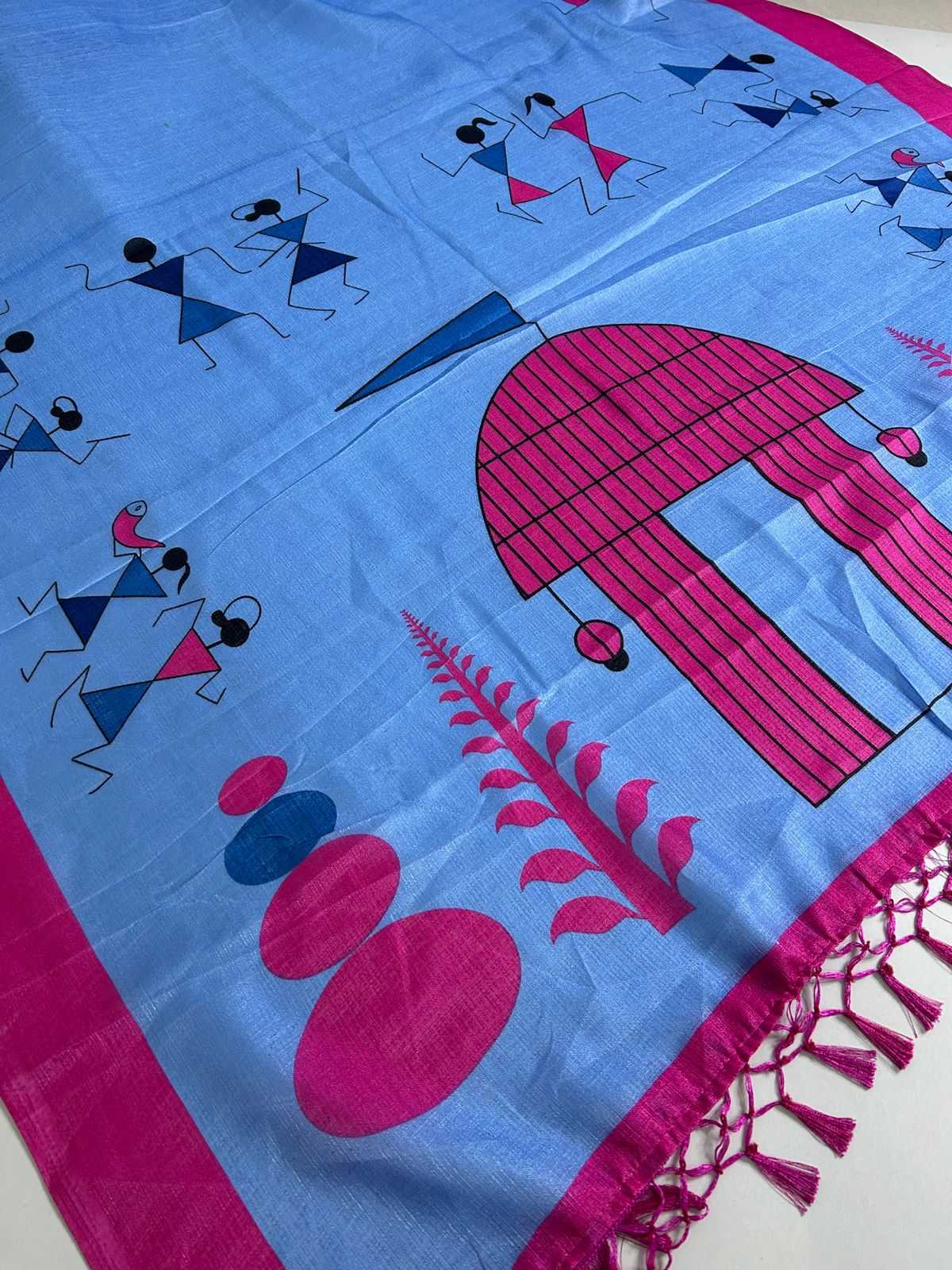 YNF Wholesale Khadi Cotton Printed Sarees KESH690 322 Varli | Surat Manufacturer