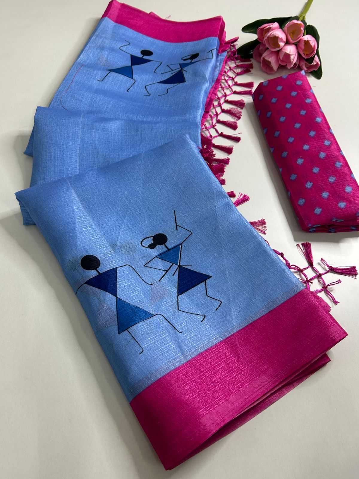 YNF Wholesale Khadi Cotton Printed Sarees KESH690 322 Varli | Surat Manufacturer
