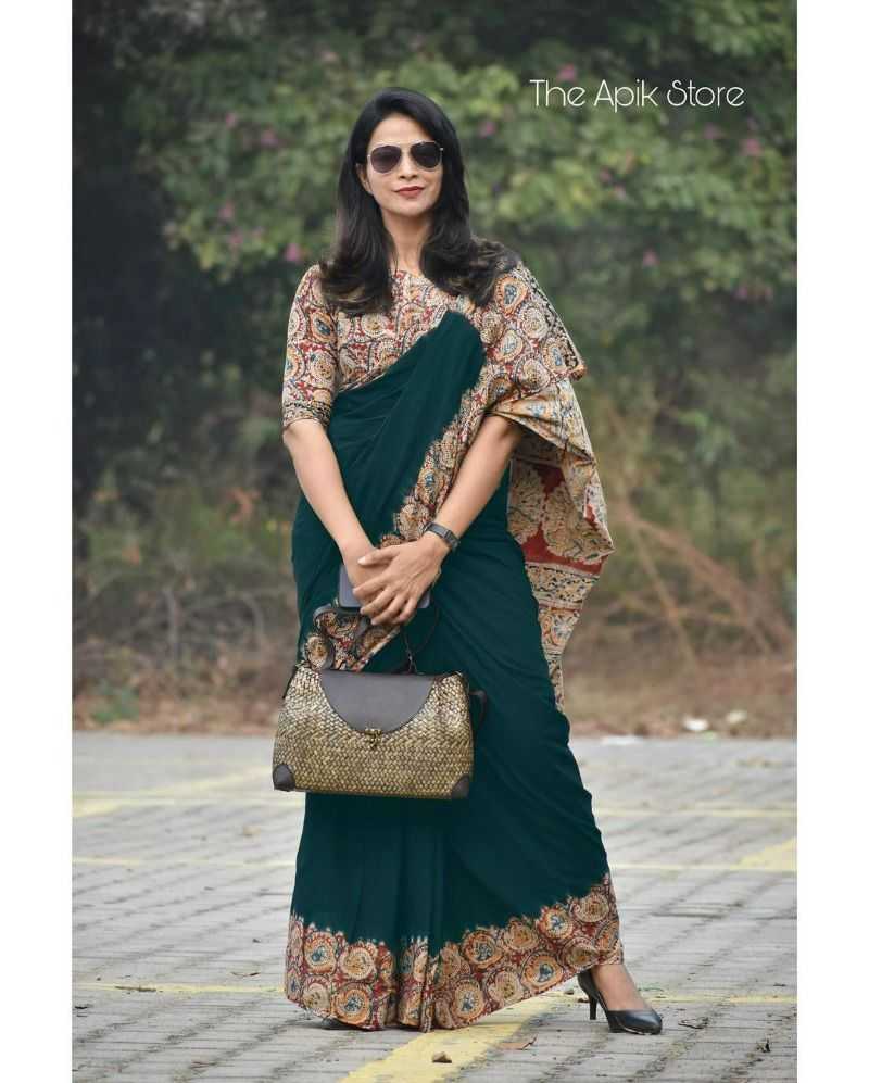 YNF Wholesale Chanderi Silk Printed Sarees KESH690 DF -2 