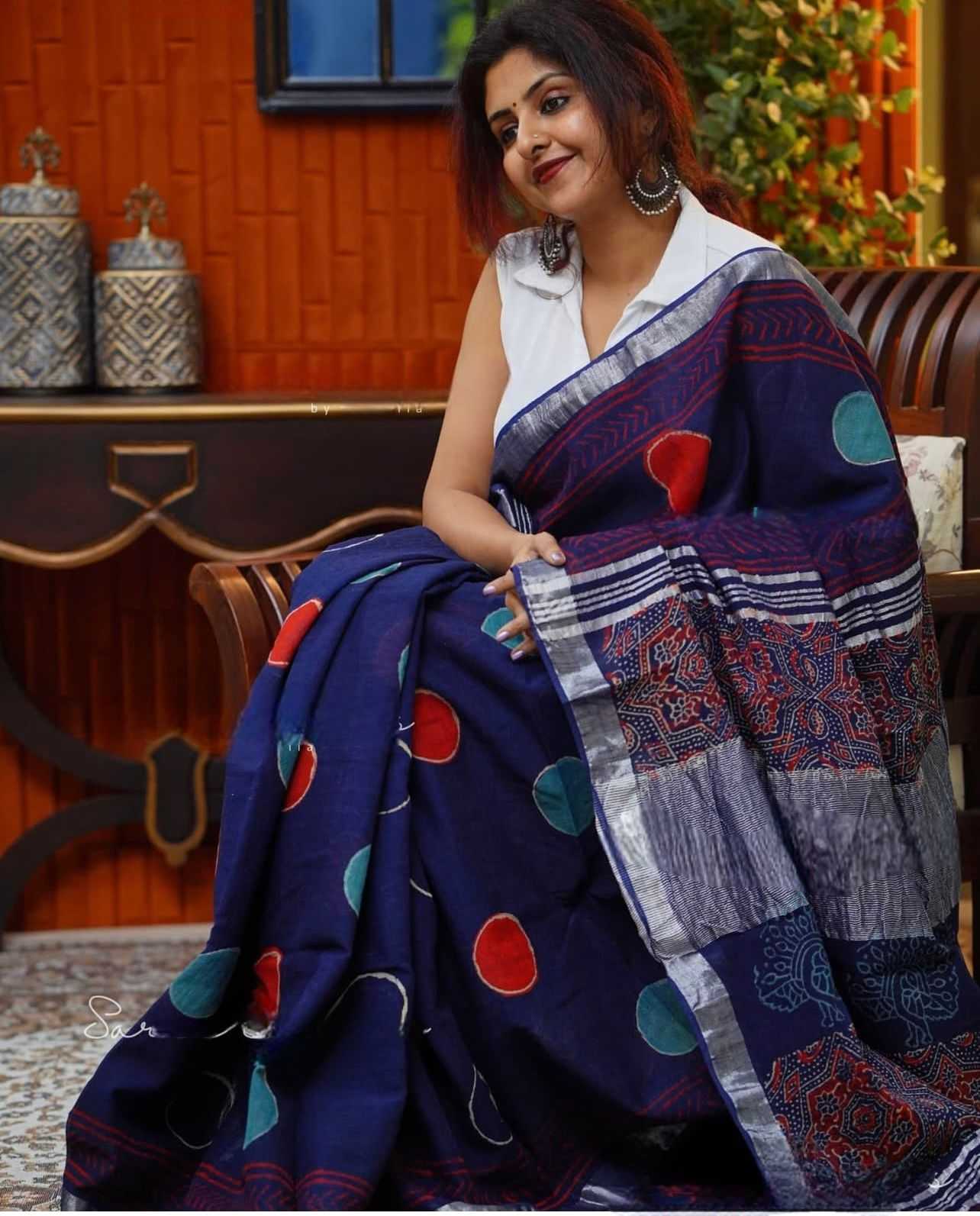 YNF Wholesale Linen Printed Sarees KESH690 DF - 218 | Surat Manufacturer