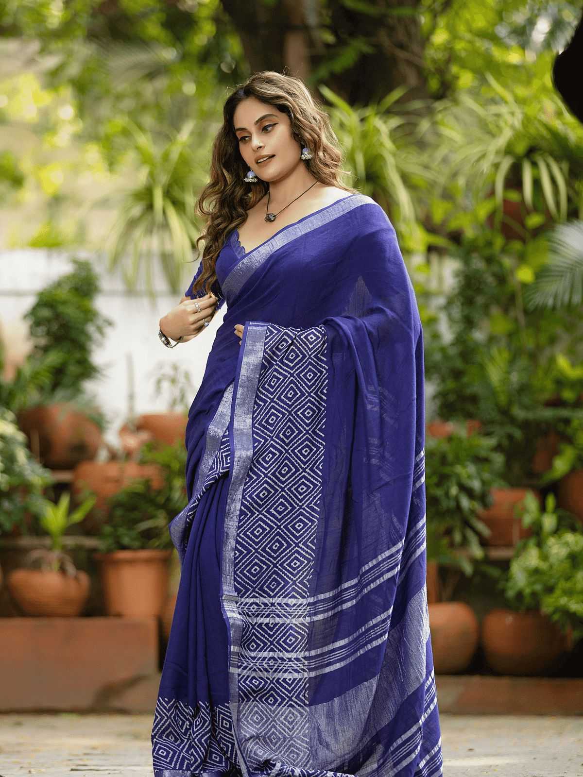 YNF Wholesale Linen Fancy Sarees  | Surat Manufacturer