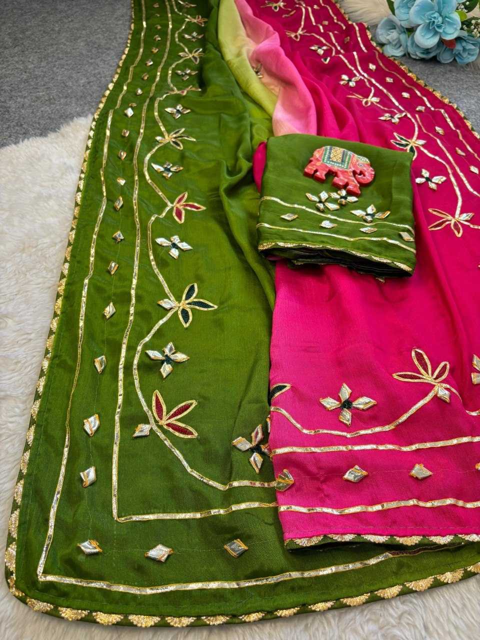 YNF Wholesale Chinon Fancy Sarees  | Surat Manufacturer