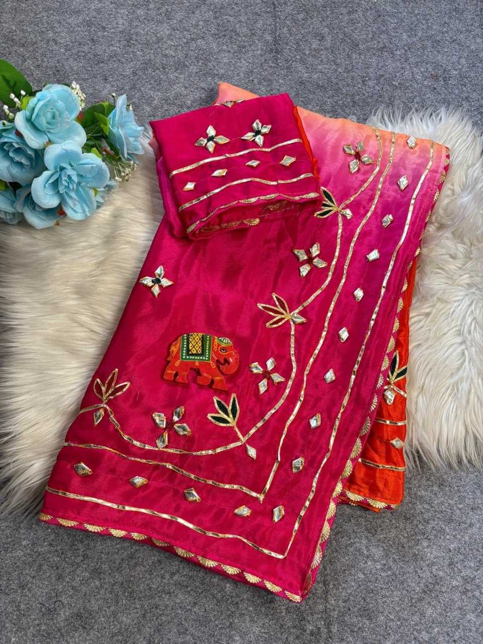 YNF Wholesale Chinon Fancy Sarees  | Surat Manufacturer