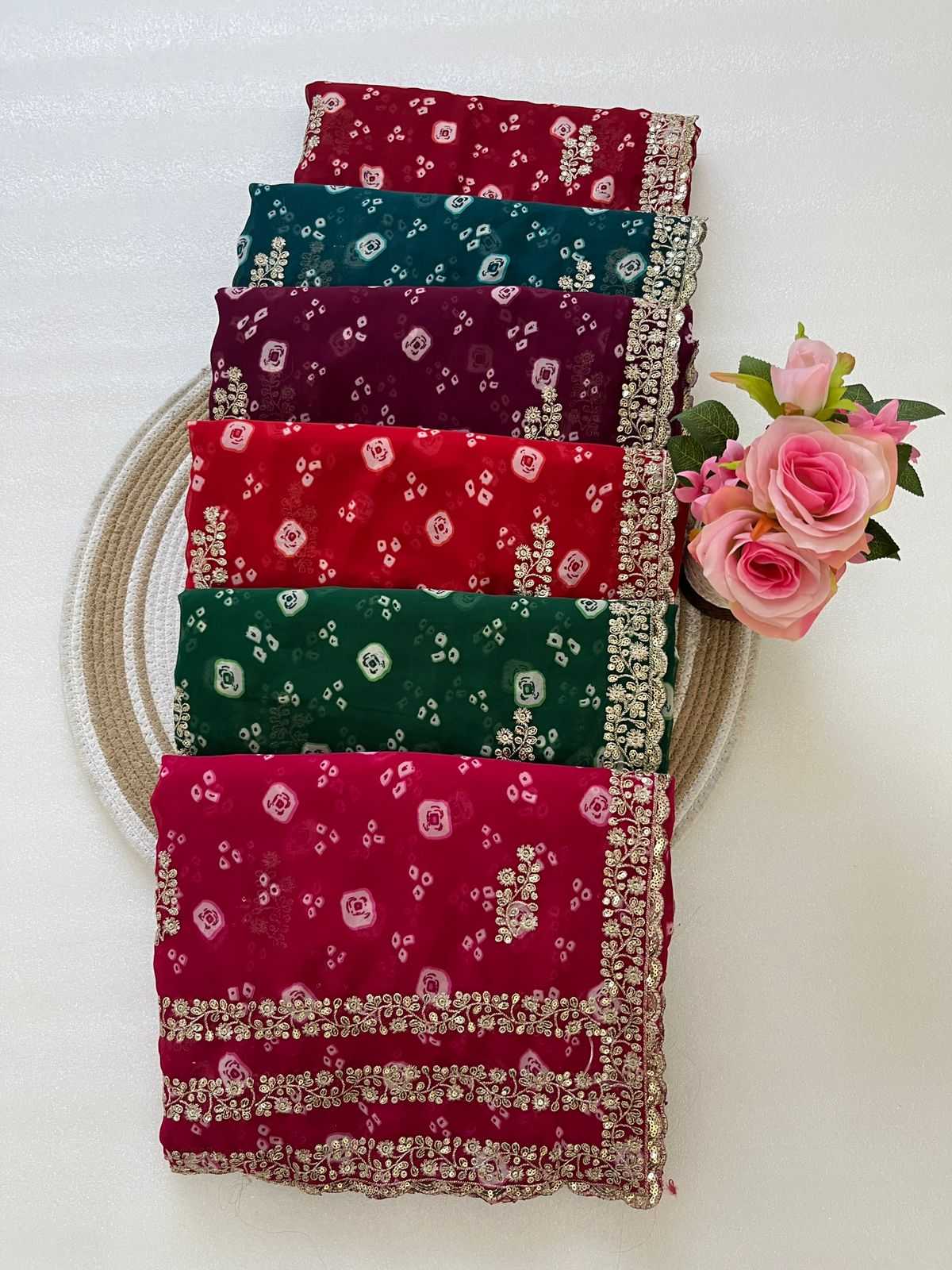 YNF Wholesale Georgette Printed Sarees  | Surat Manufacturer