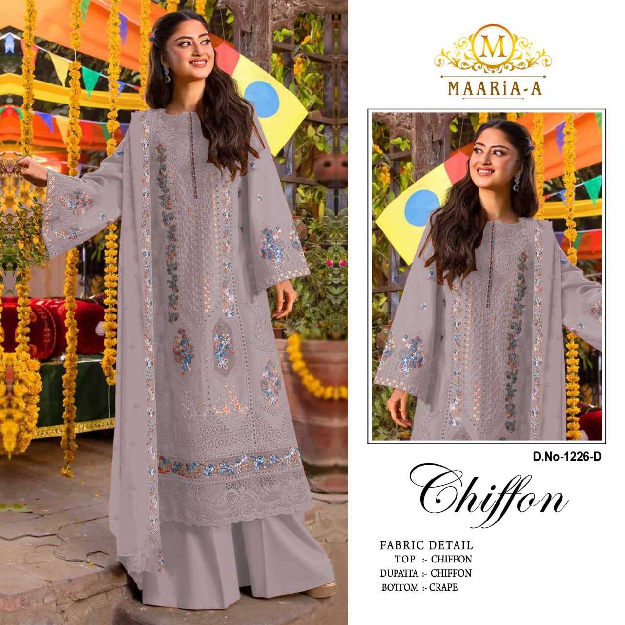YNF Wholesale Chiffon Ladies Suits  | Surat Manufacturer