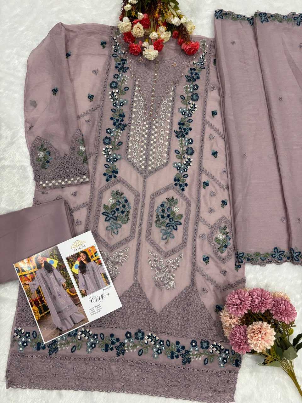 YNF Wholesale Chiffon Ladies Suits  | Surat Manufacturer