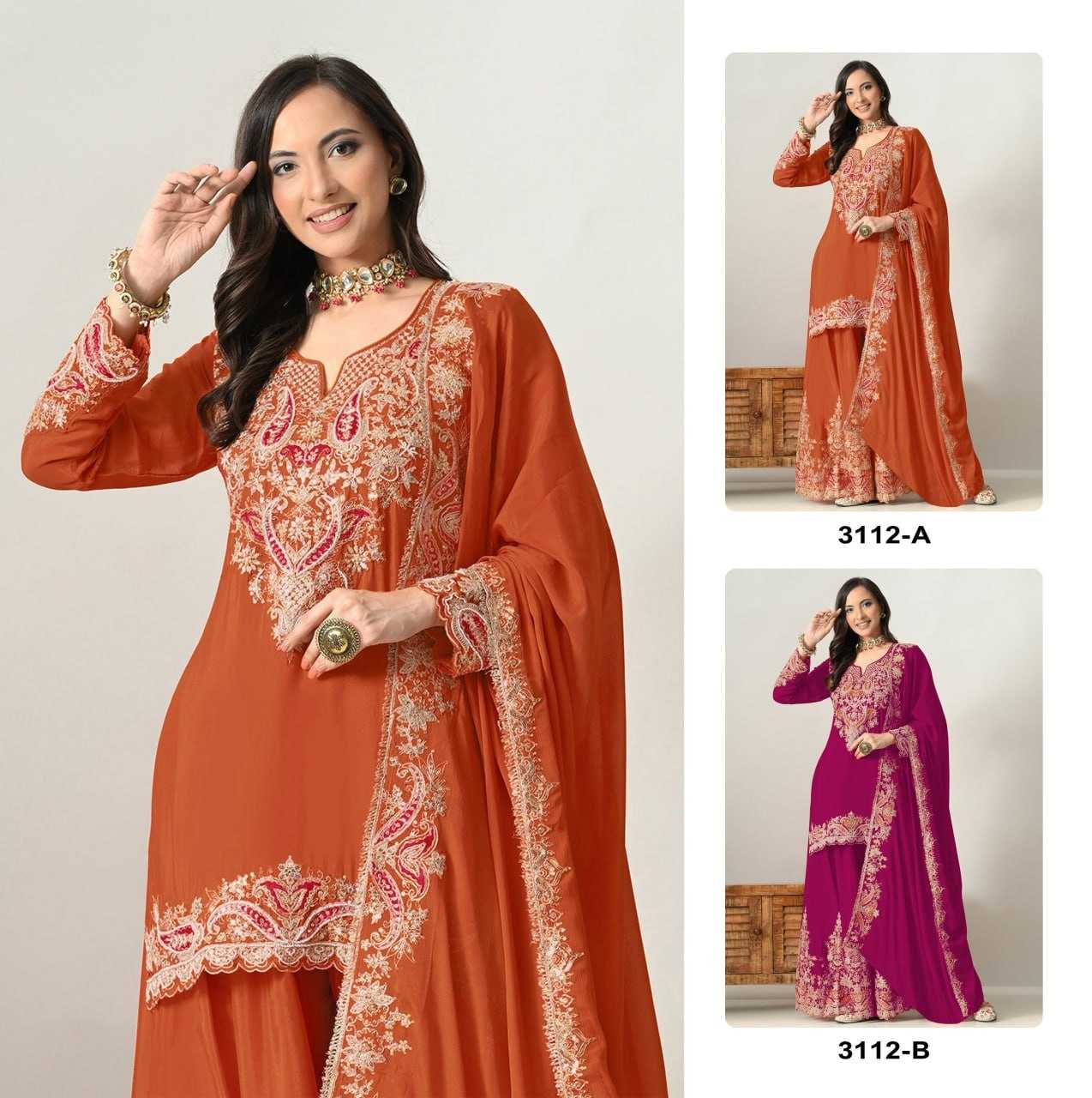 YNF Wholesale Heavy Chinnon Silk Embroidery Suits  | Surat Manufacturer
