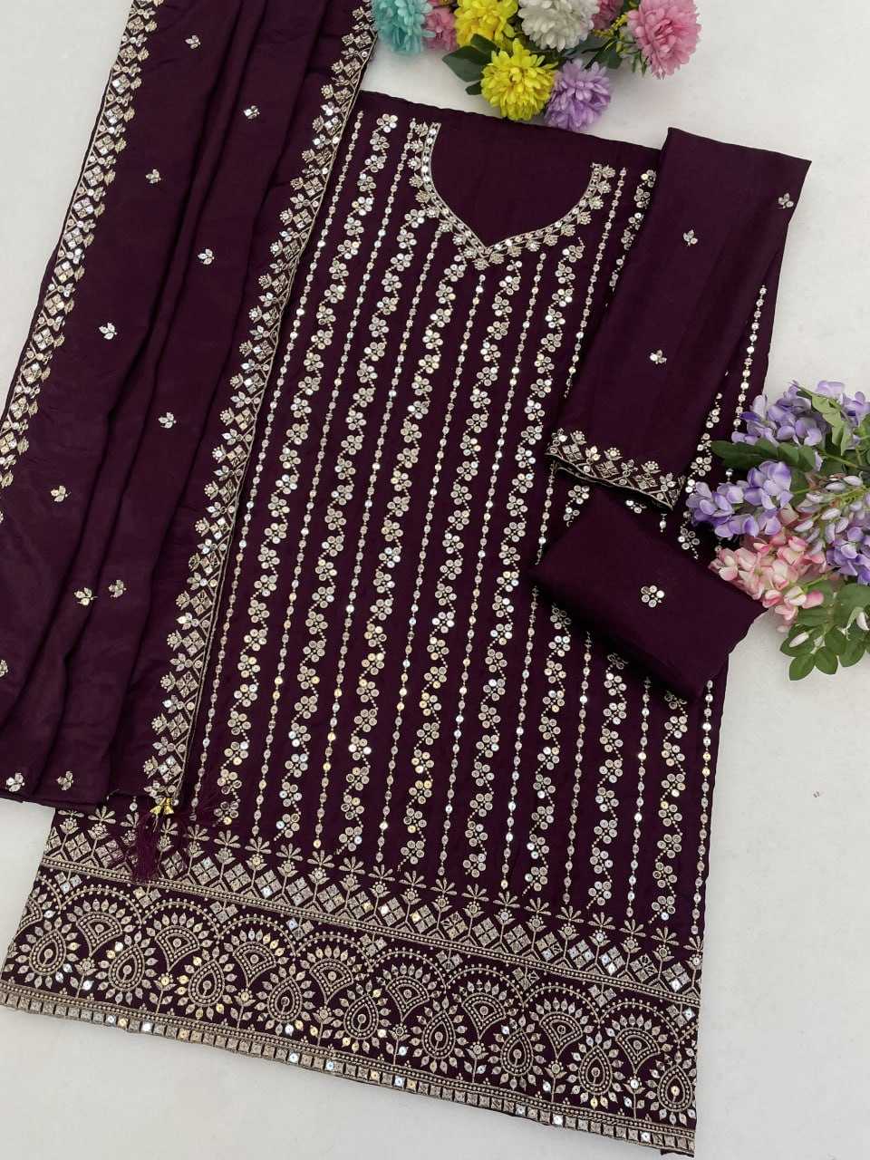 YNF Wholesale Chinon Printed Suits  | Surat Manufacturer