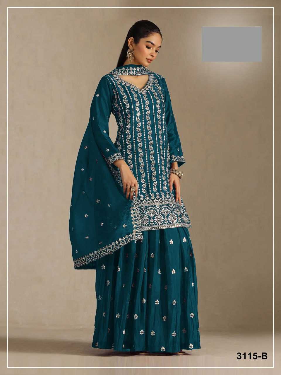 YNF Wholesale Chinon Printed Suits  | Surat Manufacturer