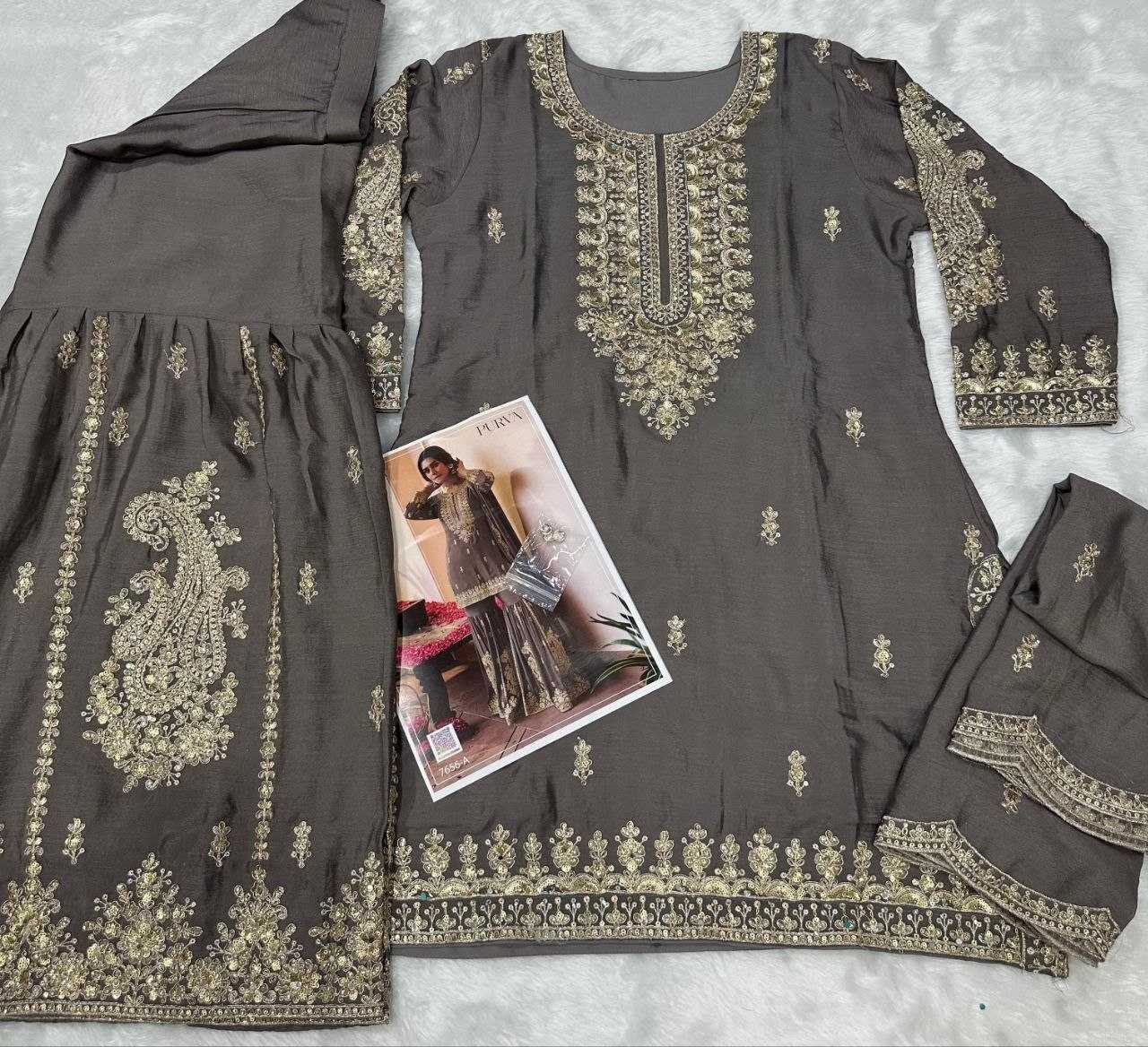 YNF Wholesale Chinon Printed Suits  | Surat Manufacturer