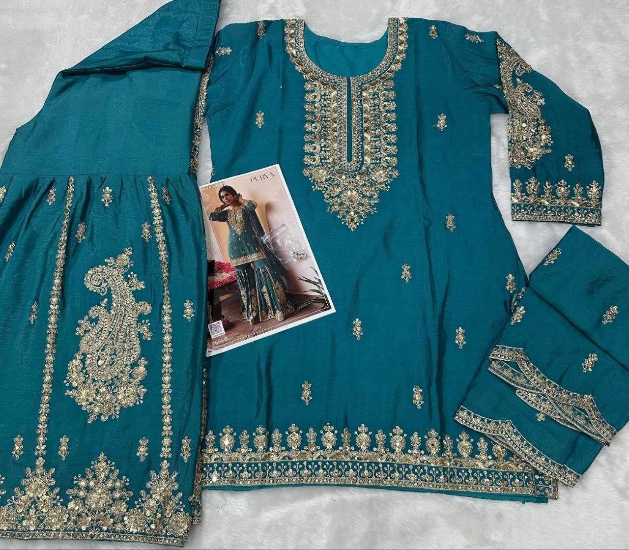YNF Wholesale Chinon Printed Suits  | Surat Manufacturer
