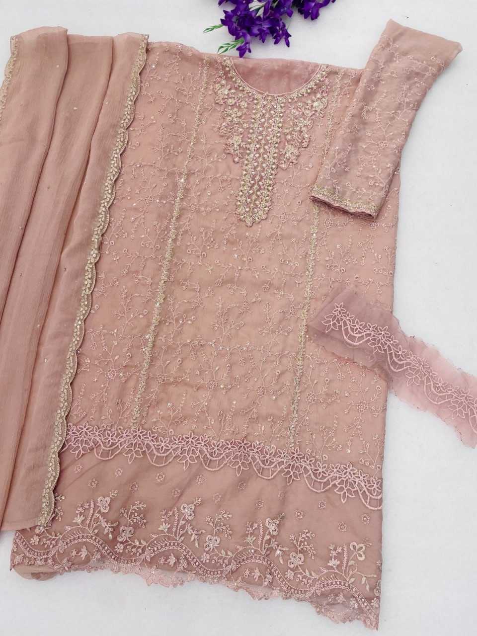 YNF Wholesale Chinon Silk Embroidery Suits  | Surat Manufacturer