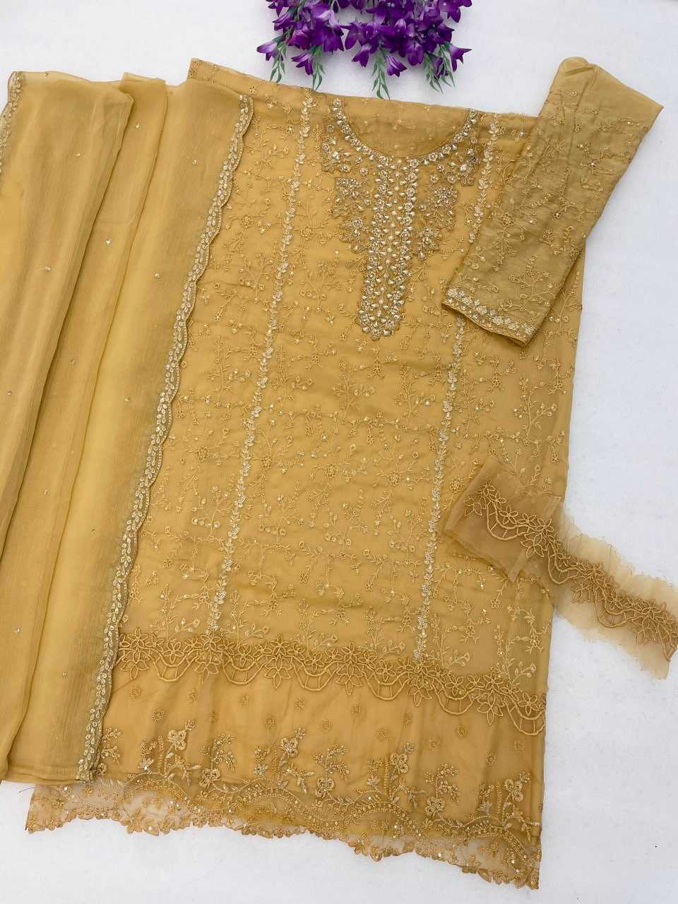 YNF Wholesale Chinon Silk Embroidery Suits  | Surat Manufacturer