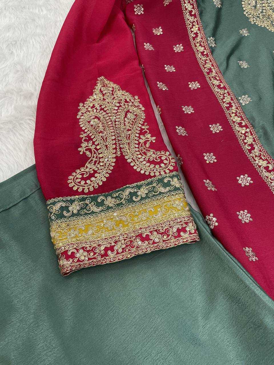 YNF Wholesale Chinon Silk Embroidery Suits  | Surat Manufacturer