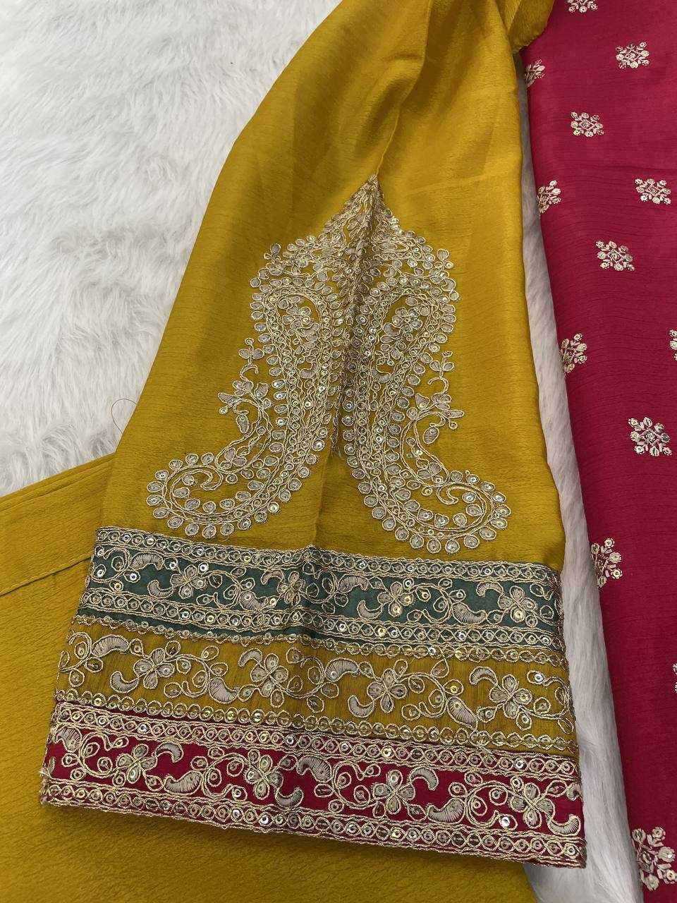 YNF Wholesale Chinon Silk Embroidery Suits  | Surat Manufacturer