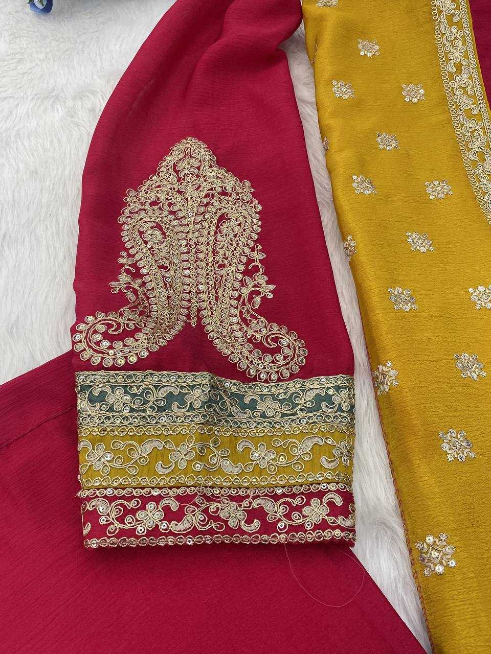 YNF Wholesale Chinon Silk Embroidery Suits  | Surat Manufacturer