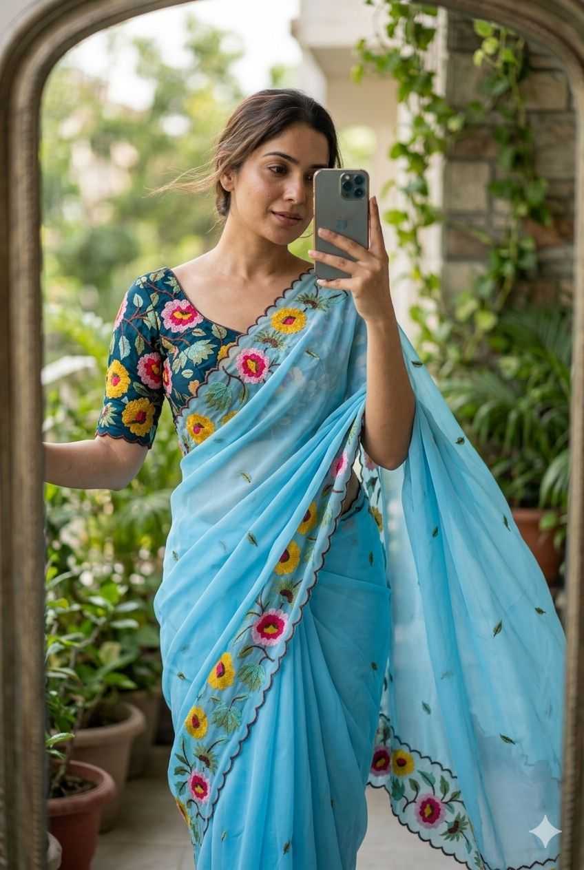 YNF Wholesale Georgette Designer Sarees  | Surat Manufacturer