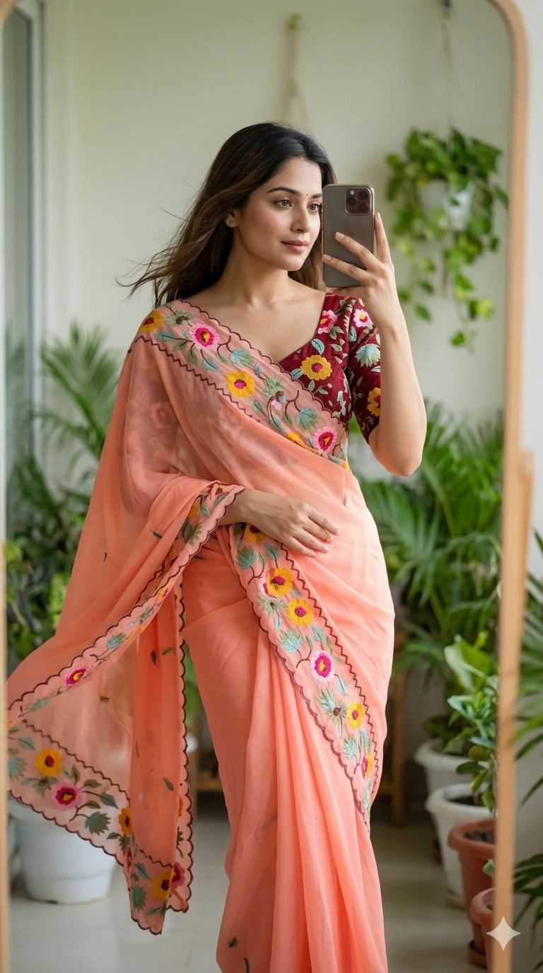 YNF Wholesale Georgette Designer Sarees  | Surat Manufacturer