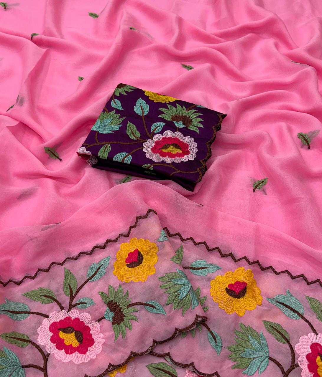 YNF Wholesale Georgette Designer Sarees  | Surat Manufacturer