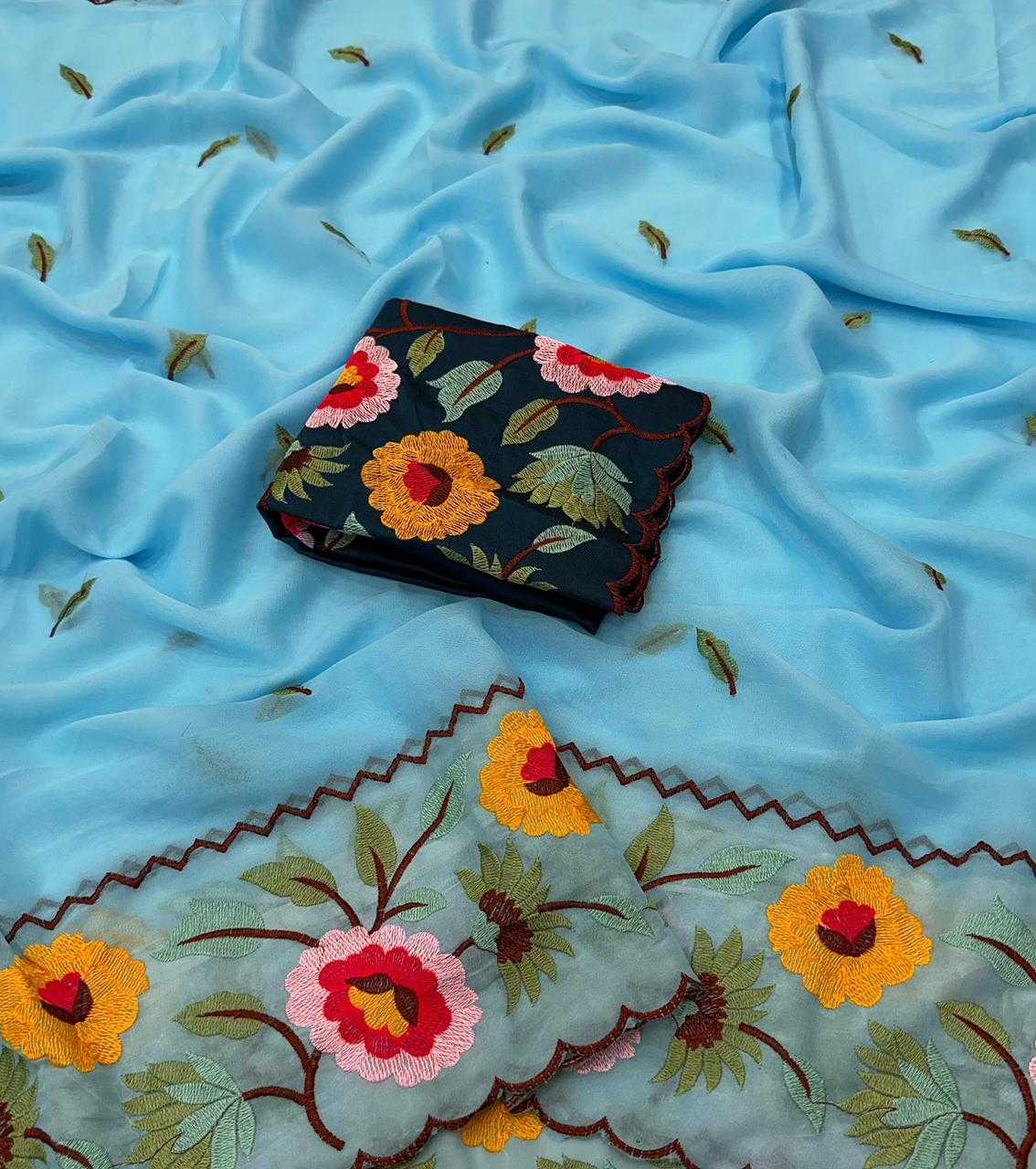 YNF Wholesale Georgette Designer Sarees  | Surat Manufacturer