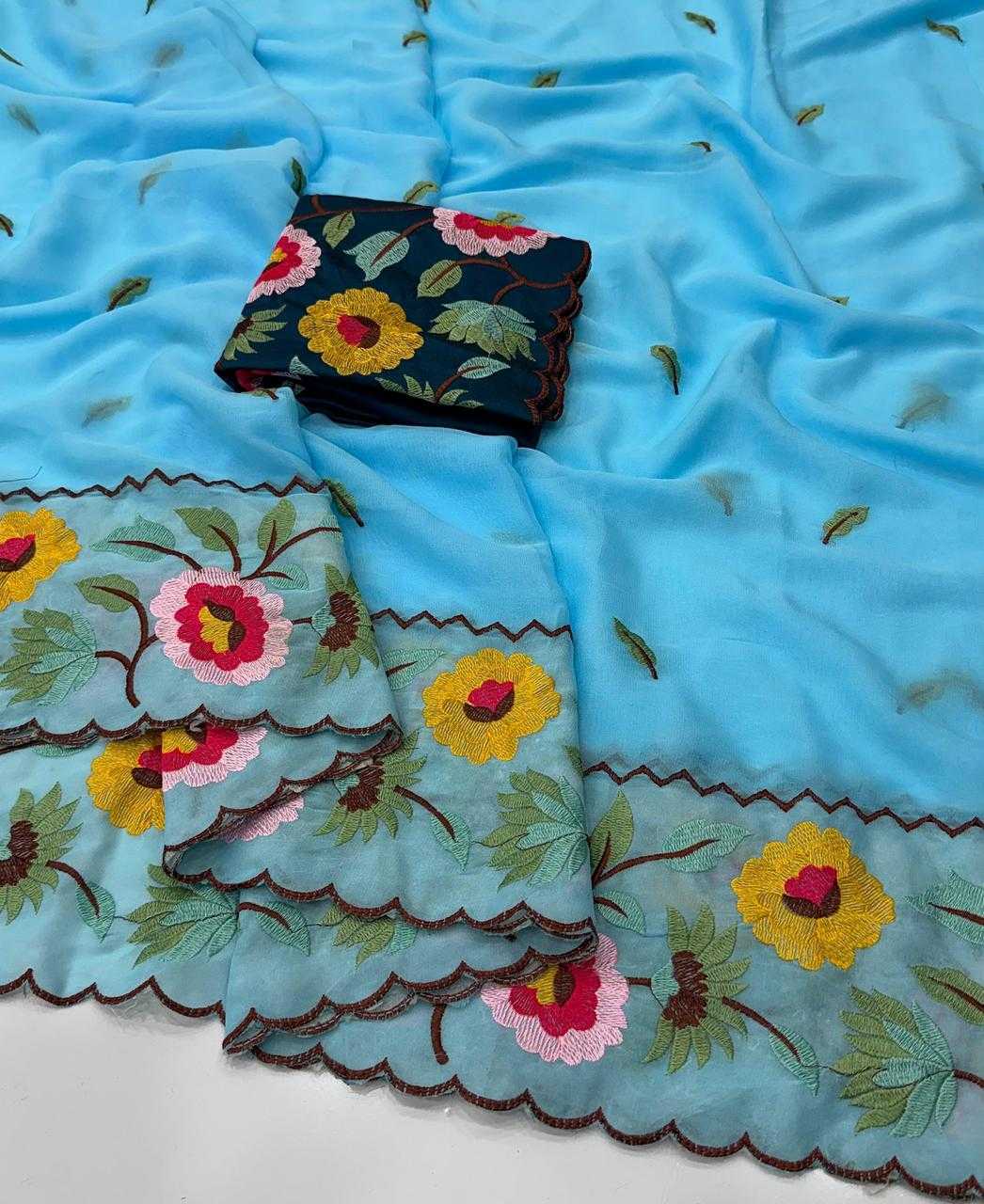 YNF Wholesale Georgette Designer Sarees  | Surat Manufacturer